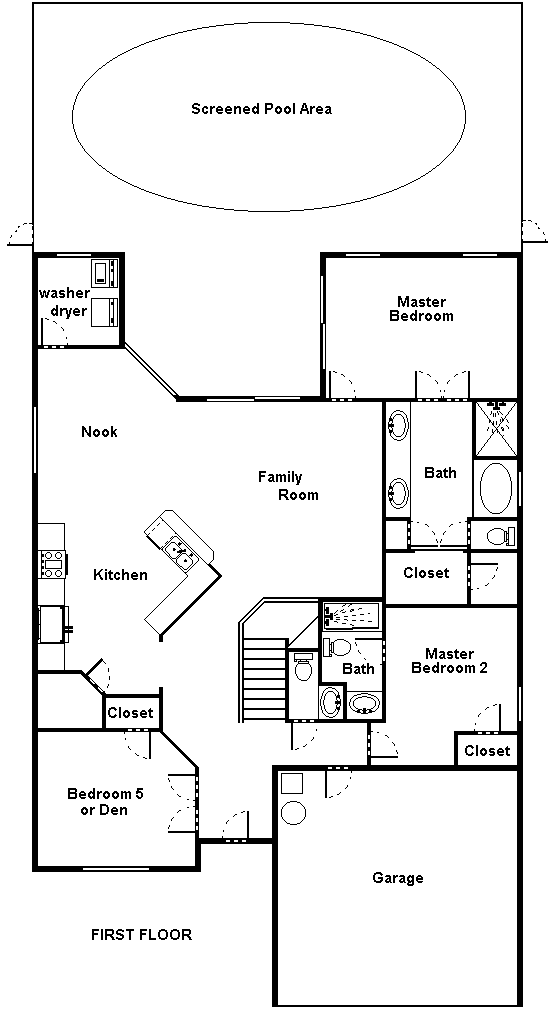 Down stairs plan